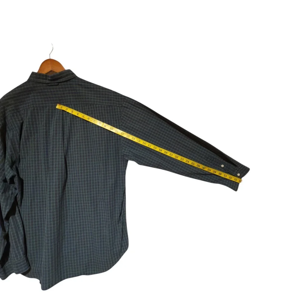 Tommy Hilfiger Men XXL Black Watch Tartan Plaid Shirt Vintage Crest Logo Cotton - Picture 10 of 10